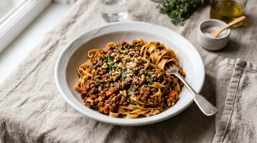 Veganistische bolognese